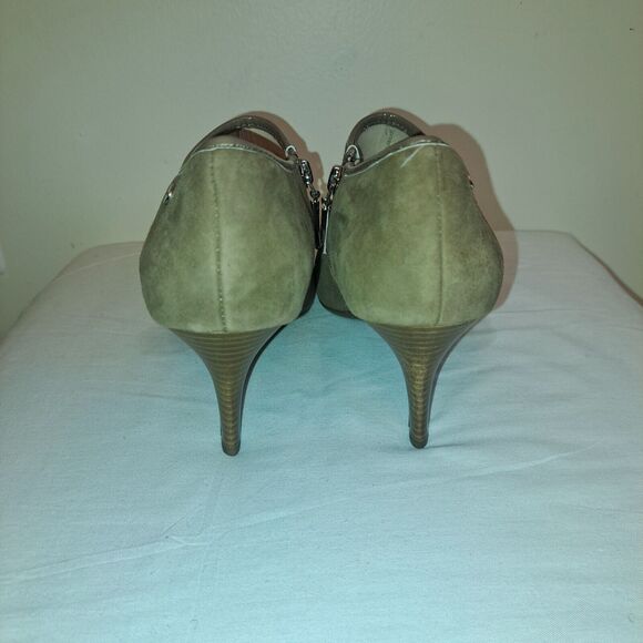 Calvin Klein Ankle Boots Booties 9.5 M Pointed Toe Brown Suede Leather Women's - Picture 4 of 12